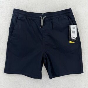 Volcom Frickin Elastic 15 Shorts Boys XL Navy Chino Twill‎ Elastic Waist Casual